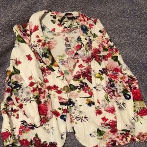 New Directions floral print blazer